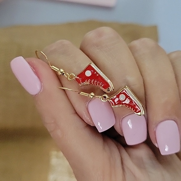 High-Top Sneaker Drop Earrings, choice of color - Picture 6 of 8